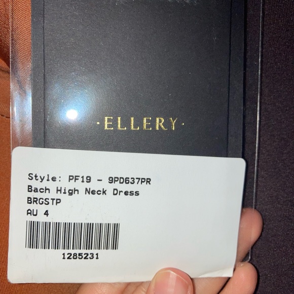 Red Bach High-necked multi-coloured Striped Jersey Midi Dress” by ELLERY. - Picture 5 of 6